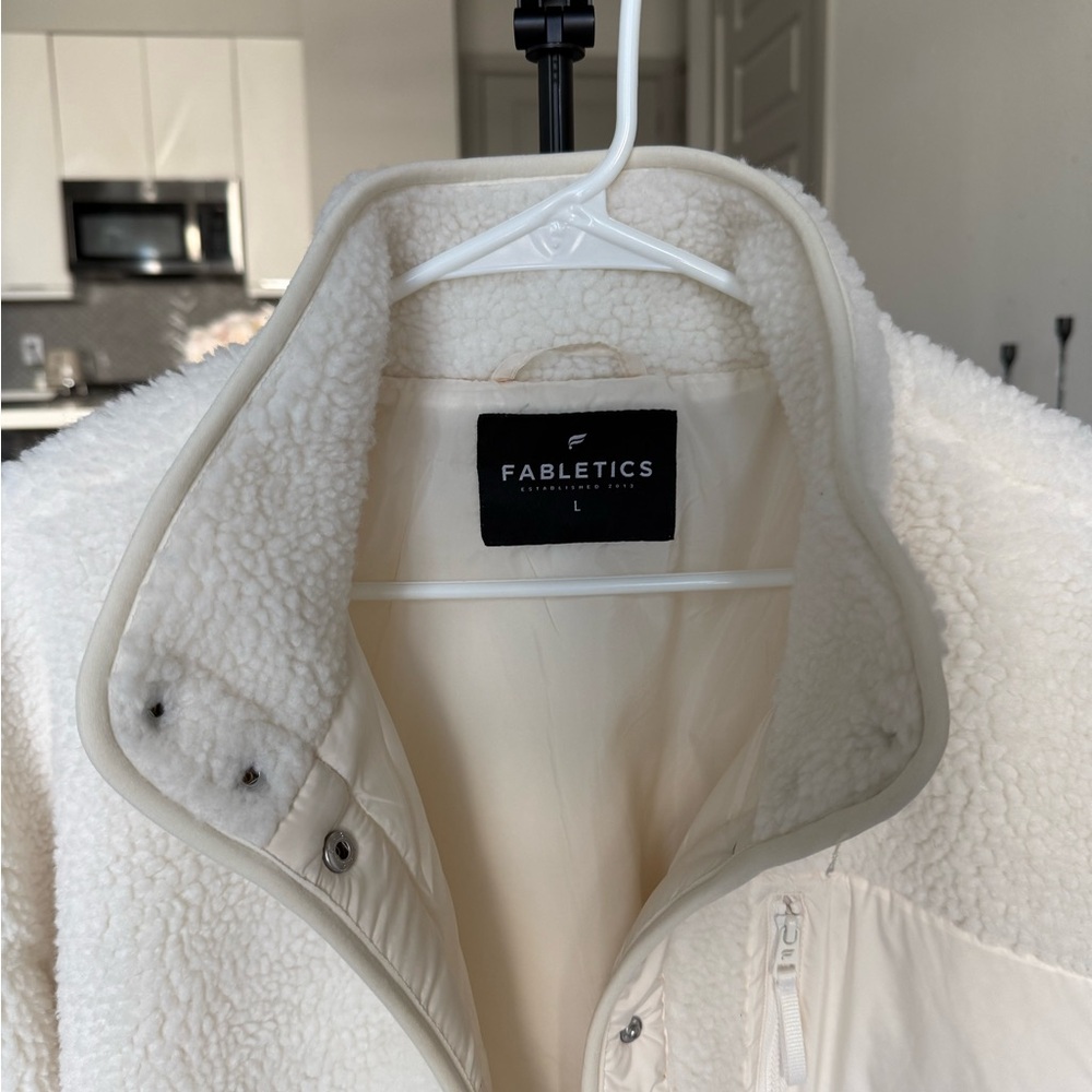 Fabletics Off-White Teddy Jacket - image 3